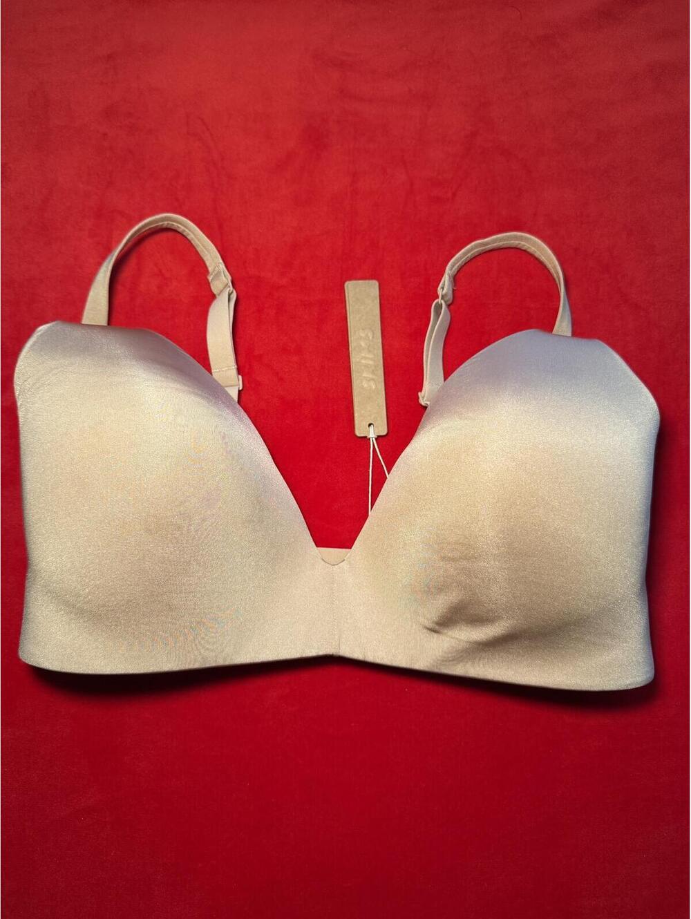 Skims Wireless Form Maternity T Shirt Demi Nursing Bra Color Clay Size 32DDDD